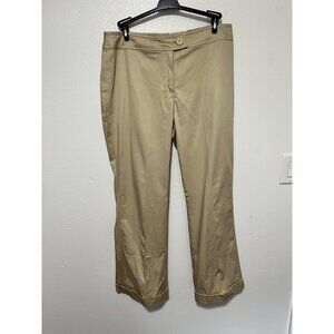 Westbound Stretch the Natalie Fit Pants NEW Tan Cuff Bottom Womans Size 16